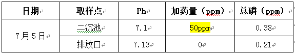 污水磷超標(biāo)的現(xiàn)場(chǎng)調(diào)試數(shù)據(jù)2